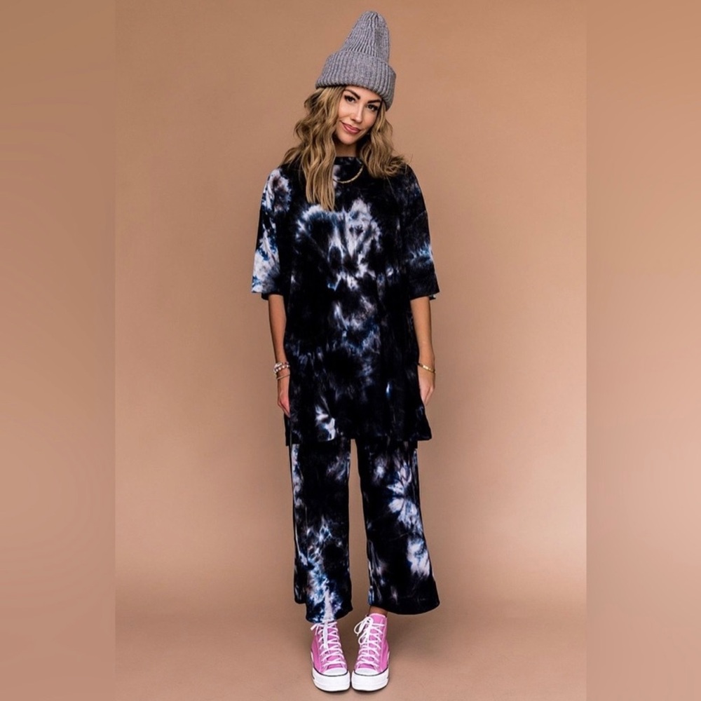 dressed in lala blue tye die play suit